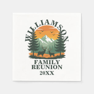 Rustic Wilderness Family Reunion Napkins