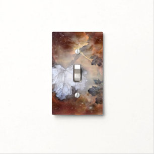 Rustic Wilderness Maple Leaves Light Switch Cover