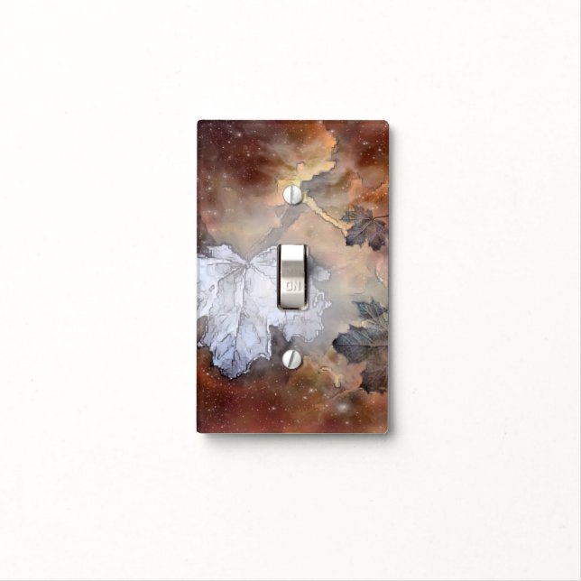 Rustic Wilderness Maple Leaves Light Switch Cover (In Situ)