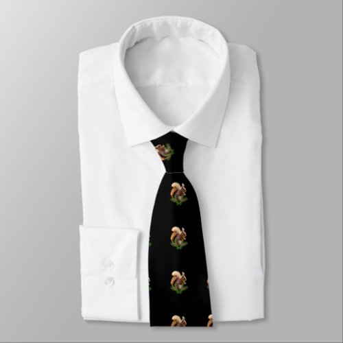 Rustic Wilderness Squirrel Neck Tie