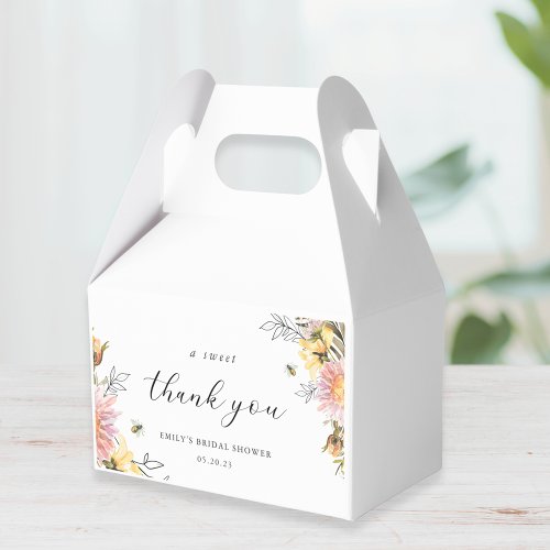 Rustic Wildflower a Sweet Thank You Bridal Shower Favor Boxes