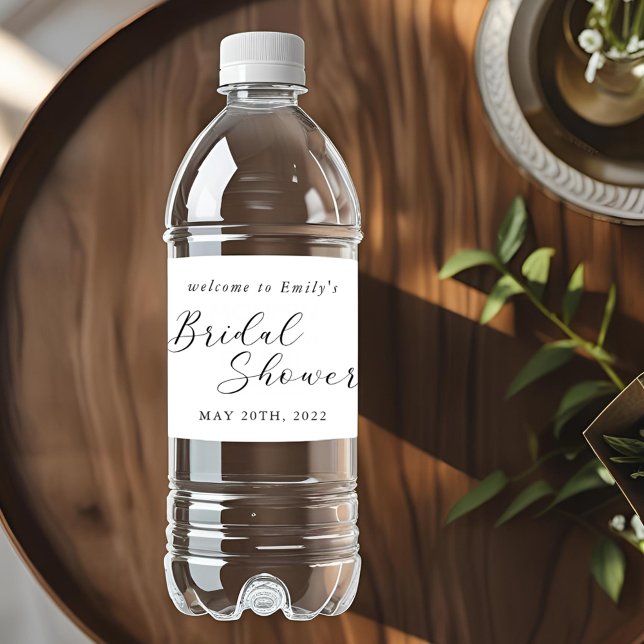 Rustic Wildflower and Bee Bridal Shower Water Bottle Label (Creator Uploaded)