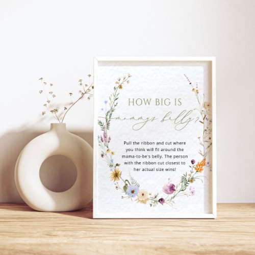 Rustic Wildflower Baby Shower Game Poster