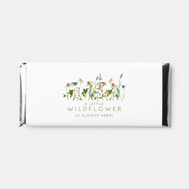 Rustic Wildflower Baby Shower Hershey Bar Favors (Front)