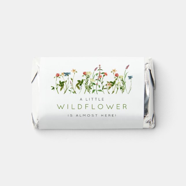 Rustic Wildflower Baby Shower Hershey's Miniatures (Front)