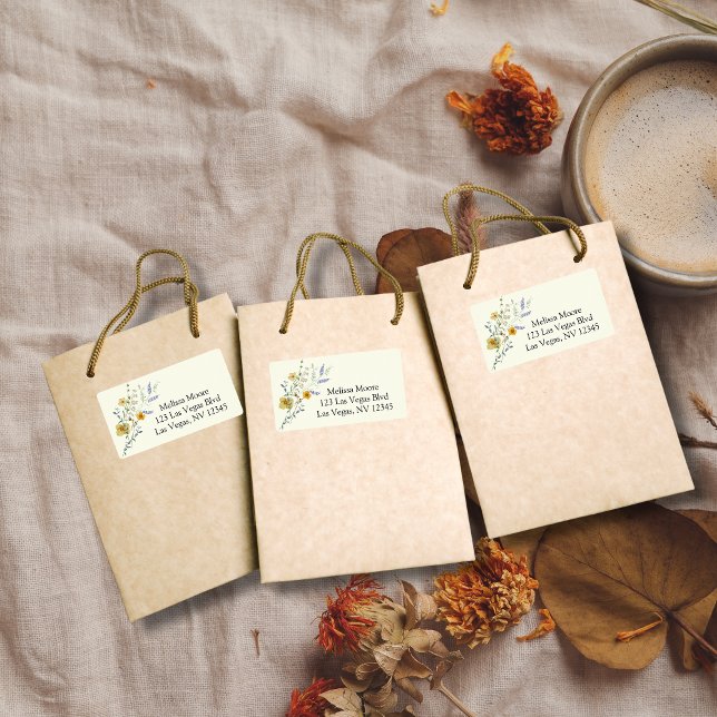 Rustic wildflower boho baby shower label (Creator Uploaded)