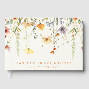 Rustic Wildflower Bridal Shower Guest Book