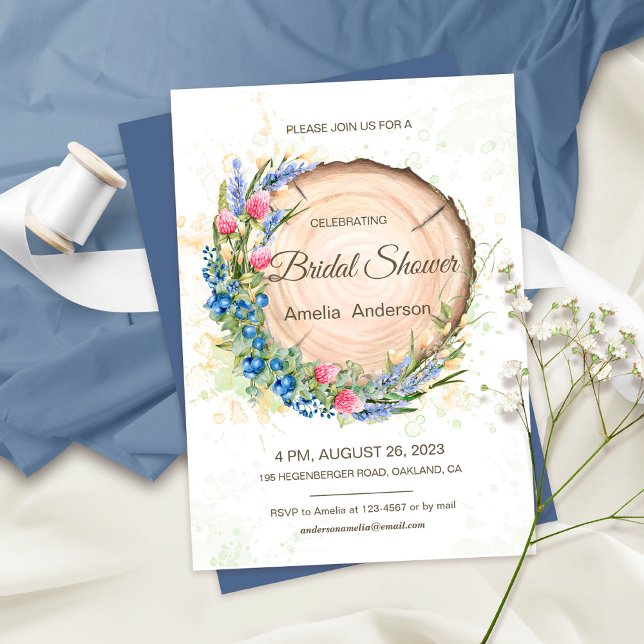 Rustic Wildflower Bridal Shower Invitation (Creator Uploaded)