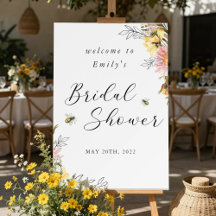 Rustic Wildflower Bridal Shower Welcome
