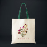 Rustic Wildflower Bridesmaid Name  Tote Bag<br><div class="desc">Rustic Wildflower Bridesmaid Name Tote Bag
Personalized tote bags are perfect for yourself,  or as a gift! These are also the perfect bride's gift or proposal gift.</div>