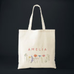 Rustic Wildflower Bridesmaid Name  Tote Bag<br><div class="desc">Rustic Wildflower Bridesmaid Name Tote Bag
Personalized tote bags are perfect for yourself,  or as a gift! These are also the perfect bride's gift or proposal gift.</div>