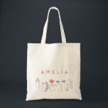 Rustic Wildflower Bridesmaid Name  Tote Bag<br><div class="desc">Rustic Wildflower Bridesmaid Name Tote Bag
Personalized tote bags are perfect for yourself,  or as a gift! These are also the perfect bride's gift or proposal gift.</div>