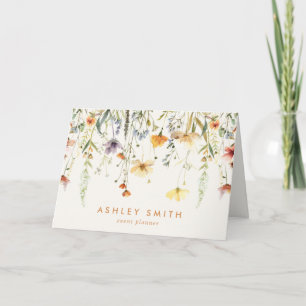 Rustic Wildflower Client Thank You Card