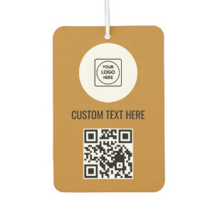 Rustic Wildflower Custom Logo QR Code Promotion Air Freshener