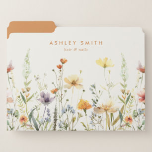 Rustic Wildflower File Folder
