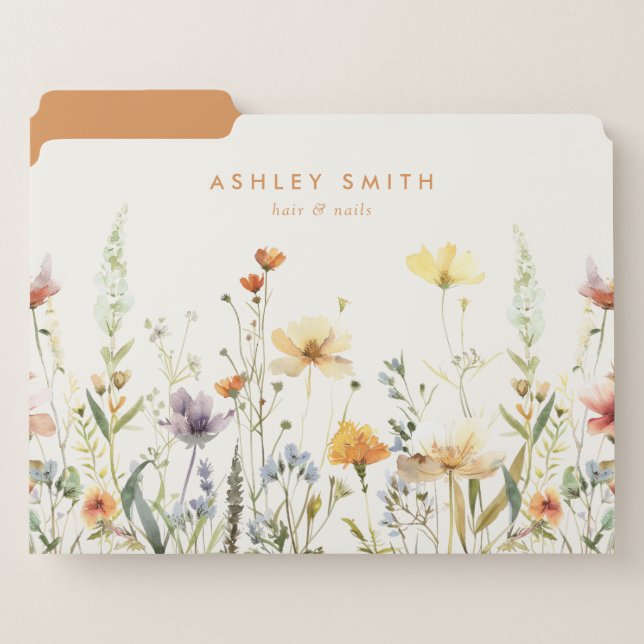 Rustic Wildflower File Folder (Front Left)