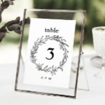 Rustic Wildflower Folk Wreath Wedding Table Number<br><div class="desc">Rustic Wildflower Folk Wreath Wedding Table Number</div>