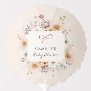 Rustic Wildflower Garden Baby Shower Party Balloon