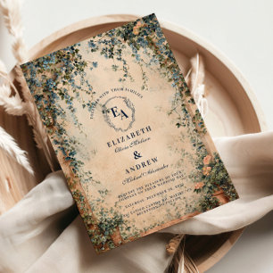 Rustic Wildflower Garden Wedding Invitation