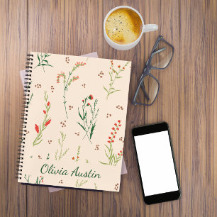 Rustic Wildflower Journal Personalized