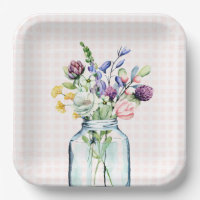Rustic Wildflower Mason Jar Picnic Bridal Shower