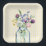 Rustic Wildflower Mason Jar Picnic Bridal Shower Paper Plates<br><div class="desc">Rustic Wildflower Mason Jar Picnic Bridal Shower Paper Plates</div>