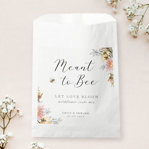 Rustic Wildflower Meant to Bee Flower Seeds Favor Bag