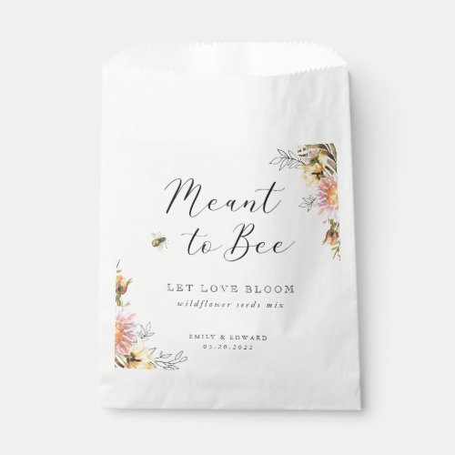 Rustic Wildflower Meant to Bee Flower Seeds Favor Bag