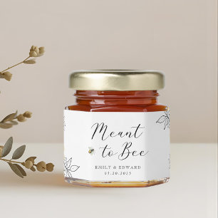 Rustic Wildflower Meant to Bee Wedding Honey Jar Favors