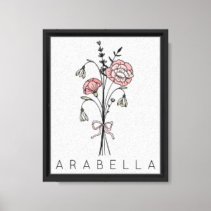 Rustic Wildflower Name Canvas Print