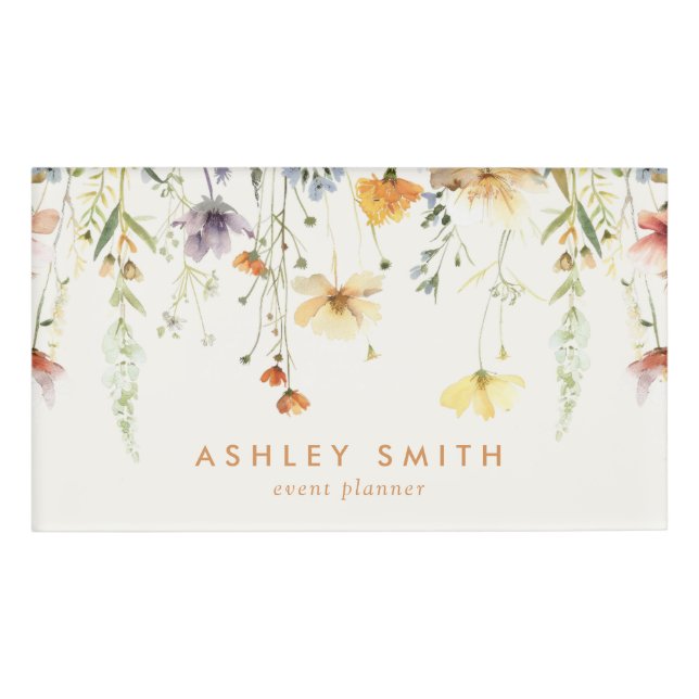 Rustic Wildflower Name Tag (Front)