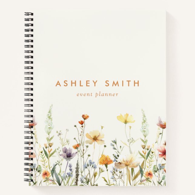 Rustic Wildflower Notebook (Front)