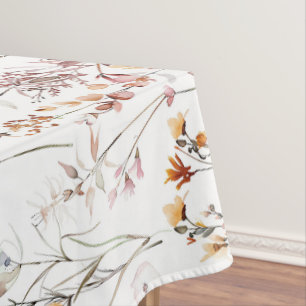 Rustic Wildflower Pattern Tablecloth