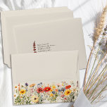 Rustic Wildflower Pre-Addressed Wedding RSVP Envelope<br><div class="desc">Rustic wildflower wedding RSVP envelope with printed return address and elegant floral design. The A2 size envelope is for 4 x 5.6" cards so, is slightly oversized for a 3.5 x 5" RSVP card but, it is the closest size available at the time of listing. This vibrant floral design has...</div>