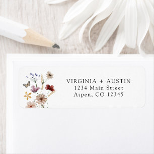 Rustic Wildflower Return Address Label