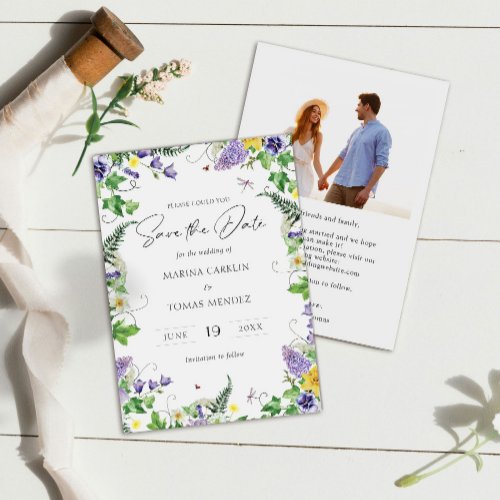 Rustic Wildflower  Save The Date