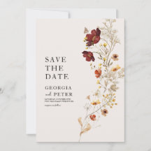 Rustic Wildflower Save The Date