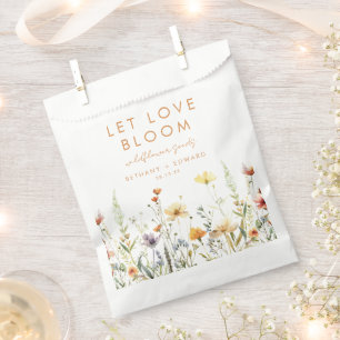 Rustic Wildflower Seeds Wedding Favor Bag