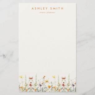 Rustic Wildflower Stationery
