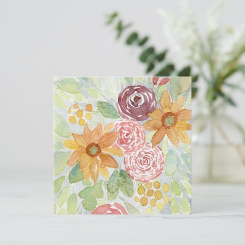 Rustic Wildflower Watercolor Card