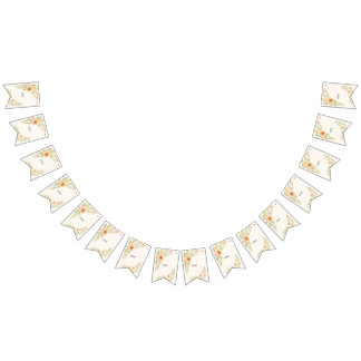 Rustic Wildflower Wedding Bunting Flags 