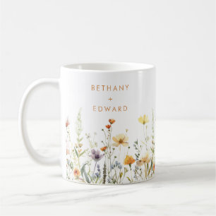 Rustic Wildflower Wedding Coffee Mug