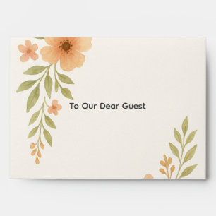 Rustic Wildflower Wedding Envelope