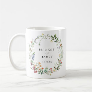Rustic Wildflower Wedding Favor Coffee Mug