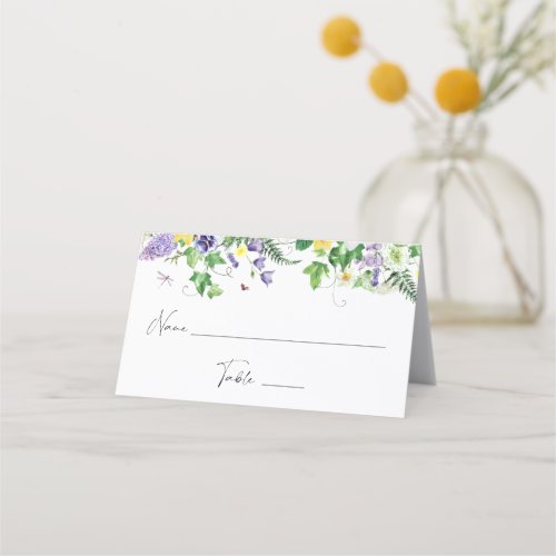 Rustic Wildflower Wedding  Place Card