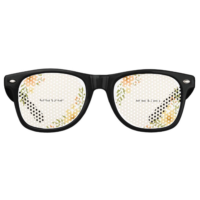 Rustic Wildflower Wedding Sunglasses (Front)