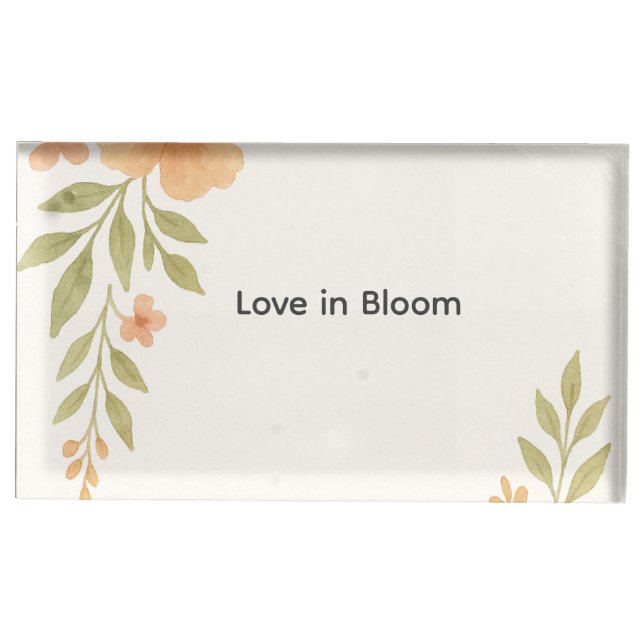 Rustic Wildflower Wedding Table Card Holder (Front)