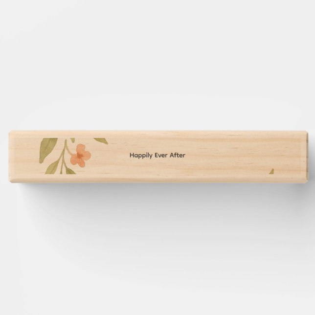 Rustic Wildflower Wedding Topple Tower Game  (Front)