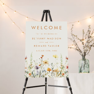 Rustic Wildflower Wedding Welcome Foam Board