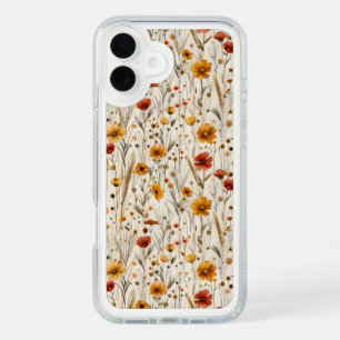 Rustic Wildflowers - Boho Fall Floral Pattern iPhone 16 Plus Case